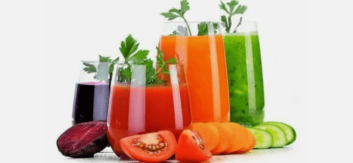 Jus de régime japonais végétal et fruits