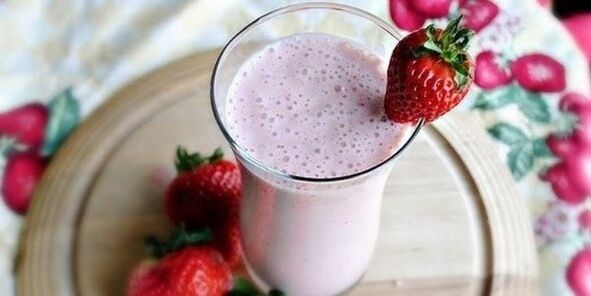 milk-shake à la fraise pour le régime dukan
