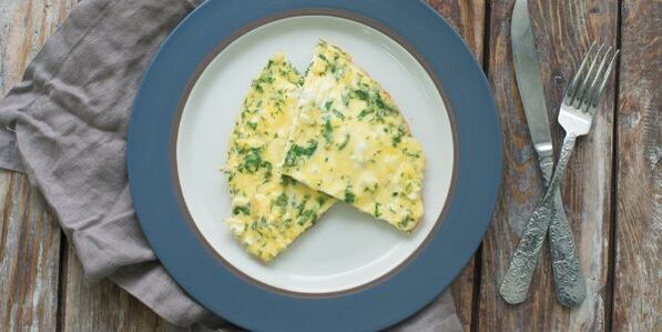 omelette aux légumes verts pour le régime dukan